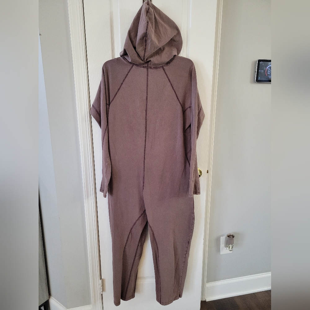 Free People FP Movement Hot Shot Long Sleeve Romper Dark Espresso Brown Small - Picture 9 of 14